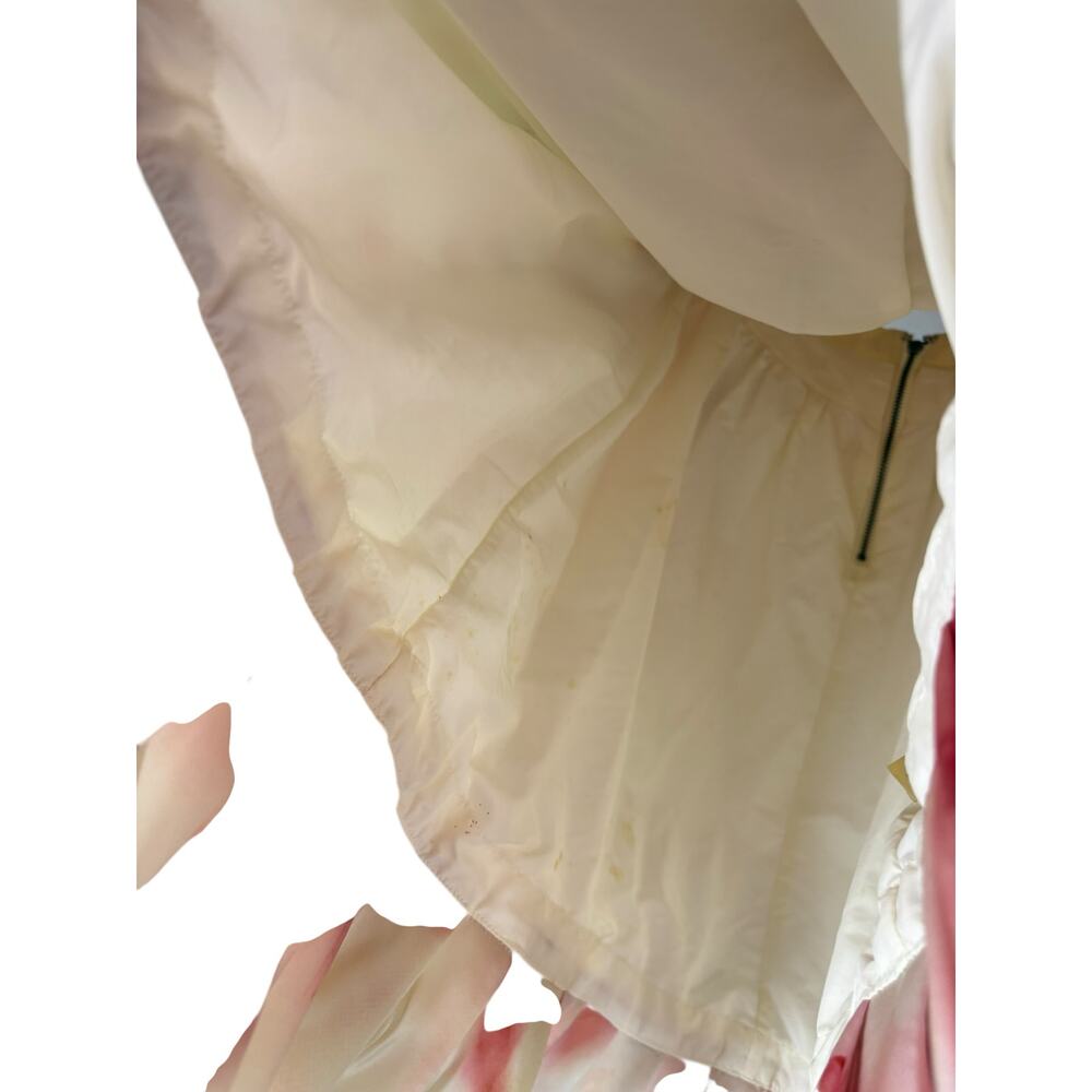 Alice + Olivia Catherine Cherry Blossom Mini Dress Silk Garden Party Coquette S - Picture 5 of 9